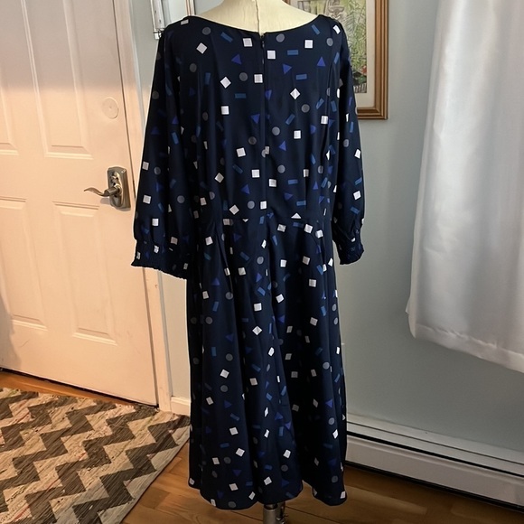 eShakti Fully Lined Confetti Fancy Dress with Pockets Size 2X 20W - Picture 10 of 14